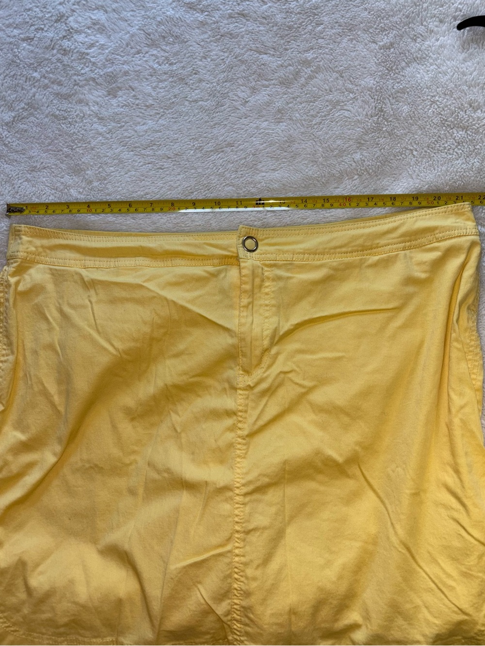 CJ Banks Yellow Mini Skirt with Built-in Shorts - Picture 6 of 7